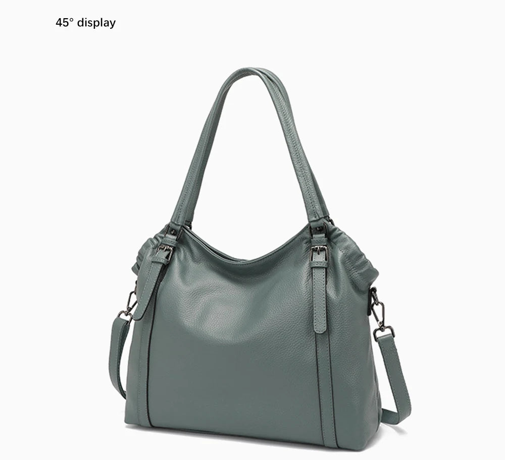 Fashion Women Shoulder Bag 100% Genuine Leather Handbag Hobo Bag Charm Ladies