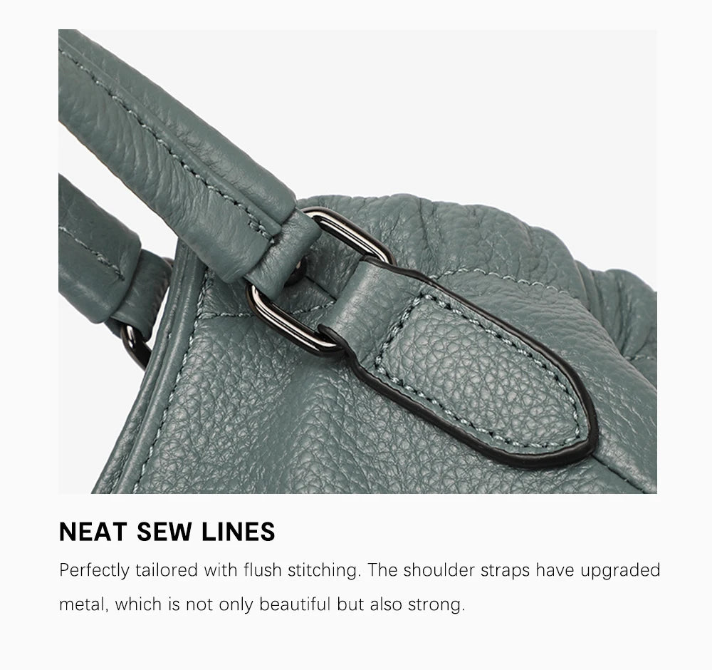 Fashion Women Shoulder Bag 100% Genuine Leather Handbag Hobo Bag Charm Ladies
