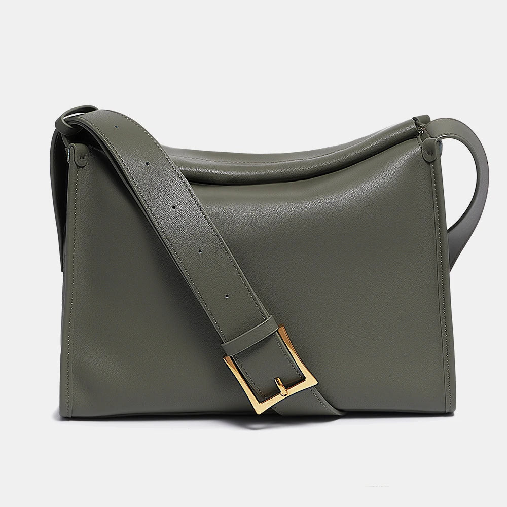 Women Crossbody Messenger Bag Genuine Leather Large Capacity Luxury Designer Vintage
