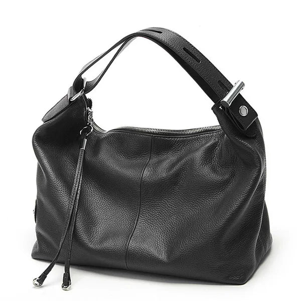 100% Genuine Leather Large Women Top Handle Shoulder Bag Tote Handbag Purse Leather Hobo Bag