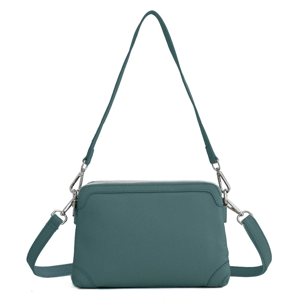 Genuine Leather Winter Women's Shoulder Bag Simple Small Vintage Handbag Commuter