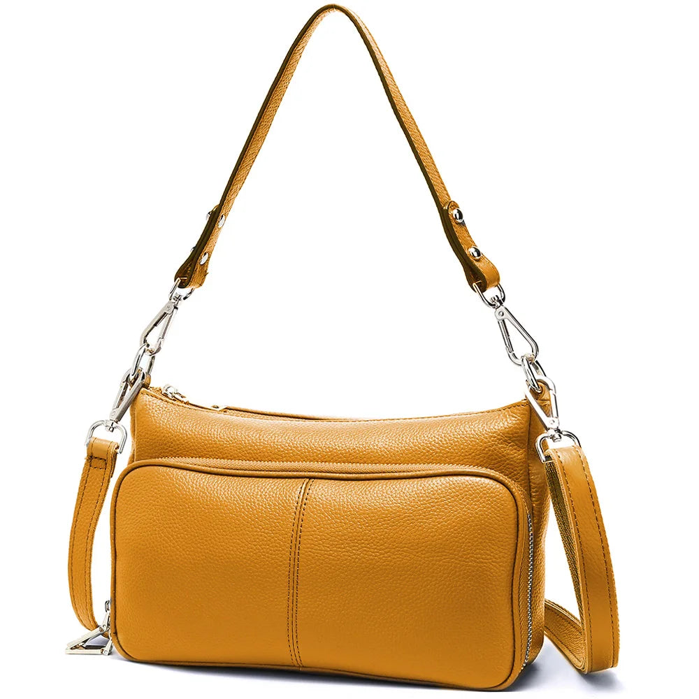 Women's Handbag 100% Genuine Leather Ladies Shoulder Crossbody Messenger Bag Fashion Hobos