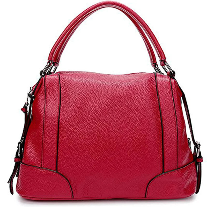 Luxury Design Female Handbag Soft Genuine Leather Women Top-handle Bag Large Capacity