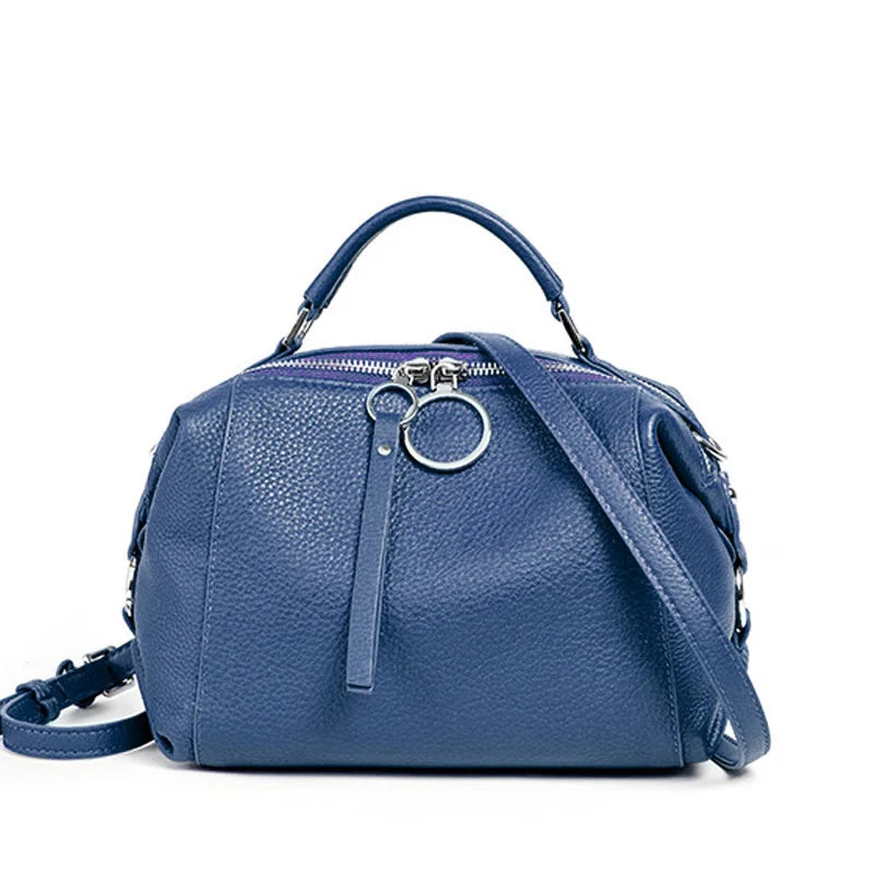 Women's Handbag Genuine Leather Cowhide Cross Body Bags Ladies Shoulder Top Handle Satchel