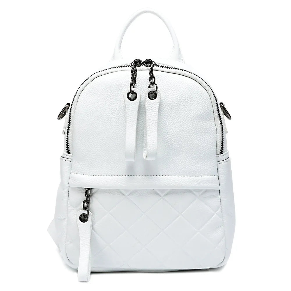 100% Genuine Leather Fashion Women Backpack Knapsack Casual