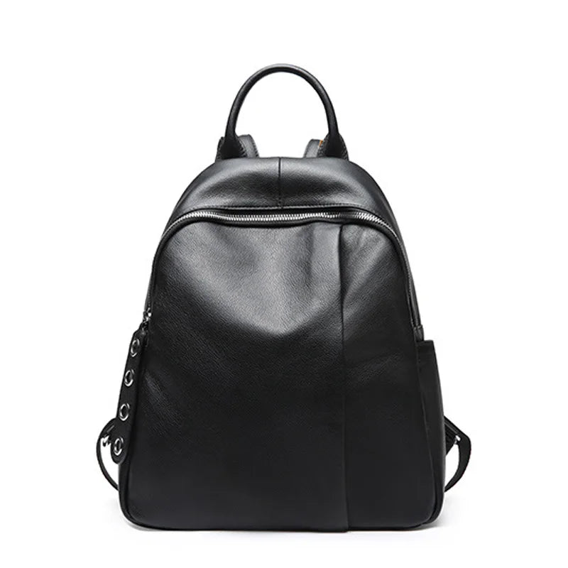 Anti-theft Design Women Backpack 100% Genuine Leather Classic