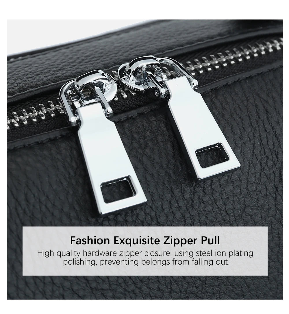 Genuine Leather Casual Multiple Pockets Crossbody Bag Female Handbag