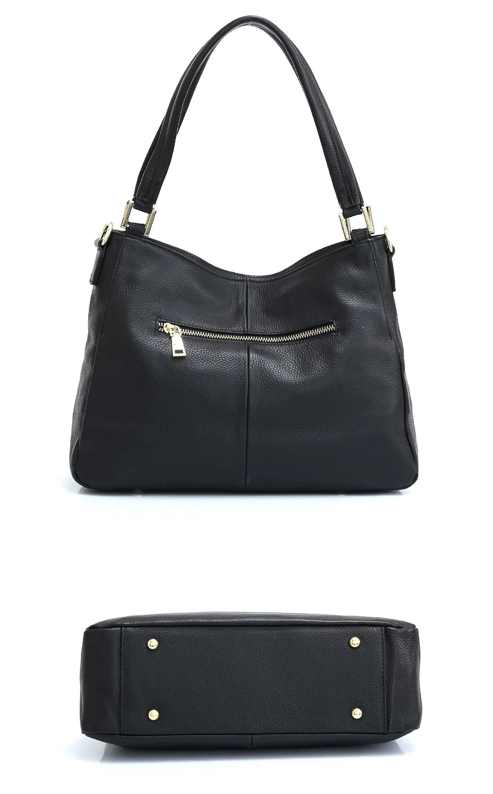 Genuine Leather Handbag Female Classic Simple Casual Tote Bag Retro High Quality