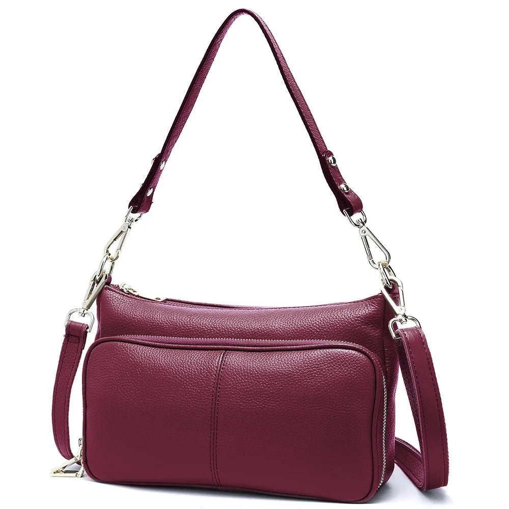 Women's Handbag 100% Genuine Leather Ladies Shoulder Crossbody Messenger Bag Fashion Hobos