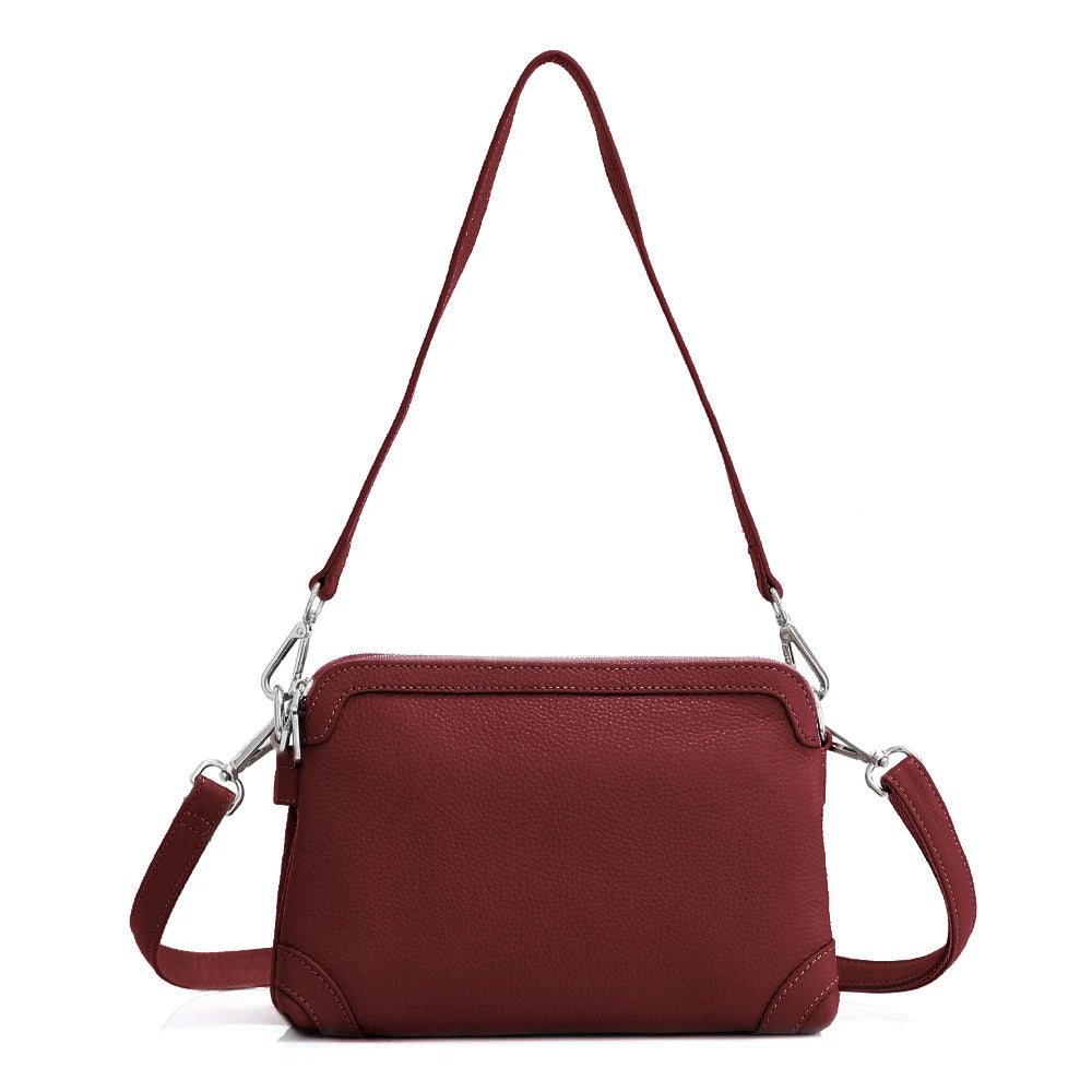 Genuine Leather Winter Women's Shoulder Bag Simple Small Vintage Handbag Commuter