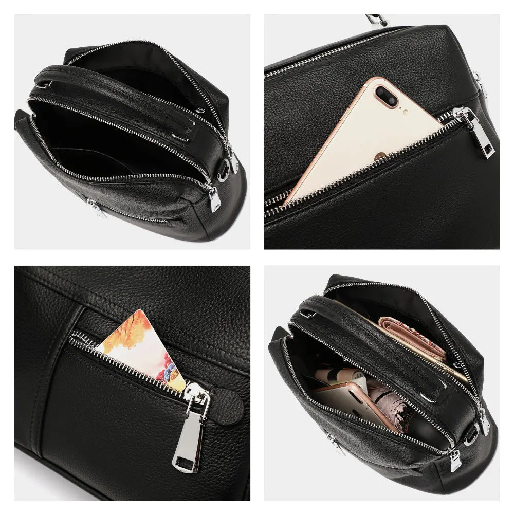 Genuine Leather Handbag Female High Quality Box Bag Classic Fashion Vintage