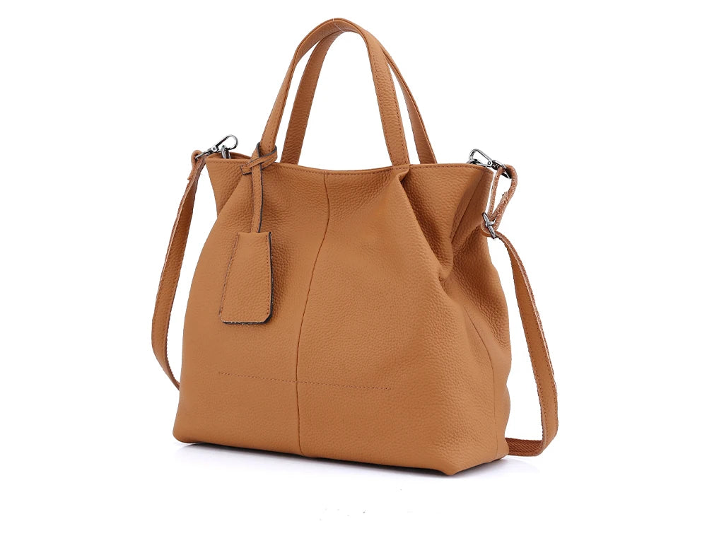 Soft Genuine Leather Handbag Women's Shoulder Bag Fashion Casual Design Shopper Crossbody