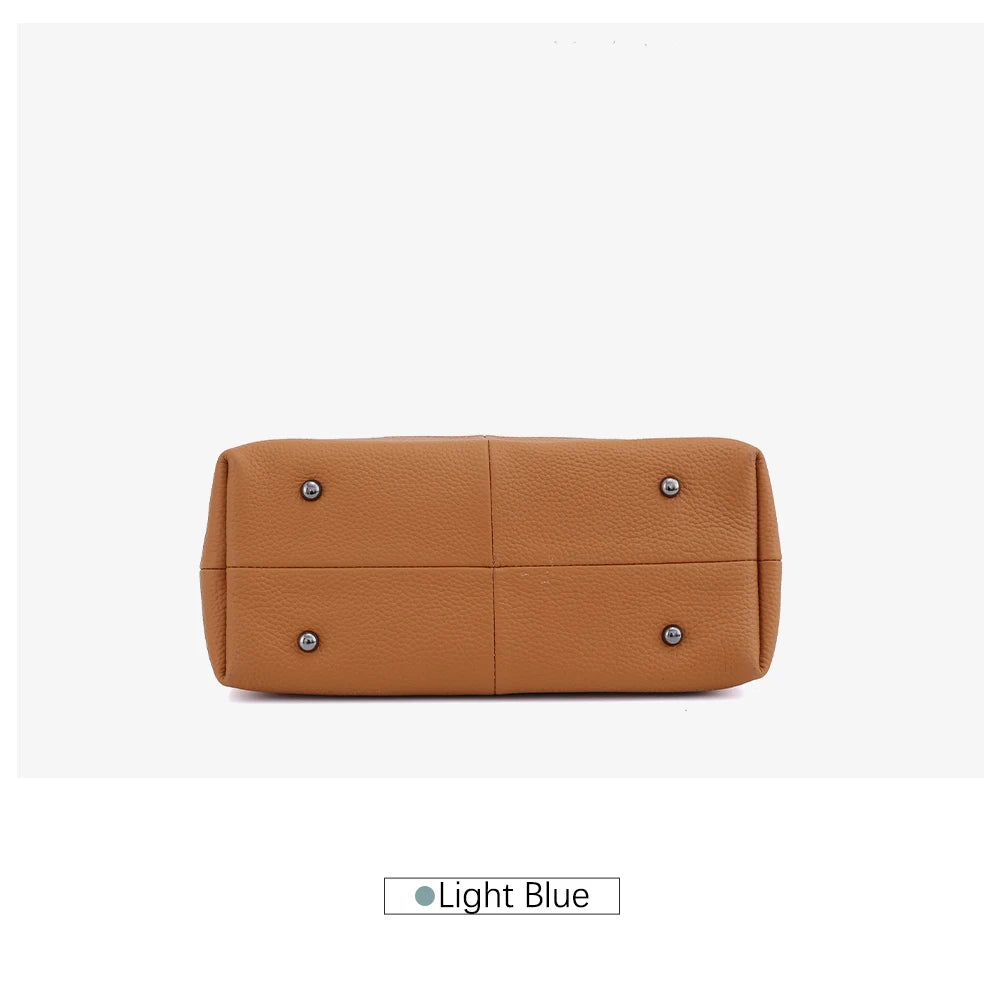 Soft Genuine Leather Handbag Women's Shoulder Bag Fashion Casual Design Shopper Crossbody
