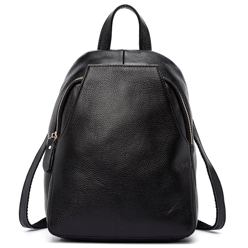 Charm Women Backpack 100% Genuine Leather Anti-theft Button Elegant Female