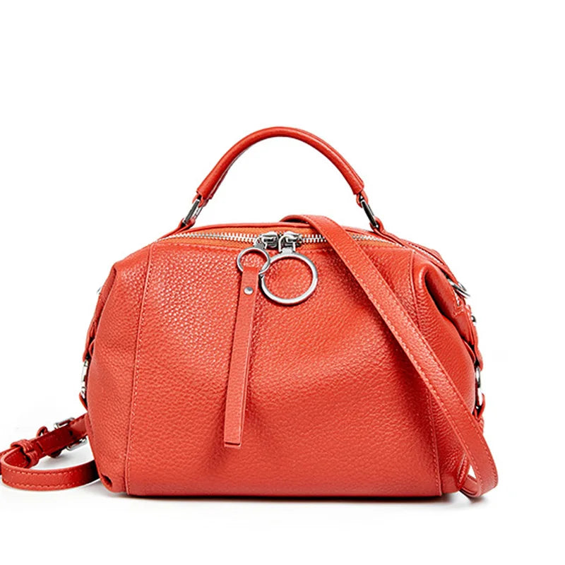 Women's Handbag Genuine Leather Cowhide Cross Body Bags Ladies Shoulder Top Handle Satchel