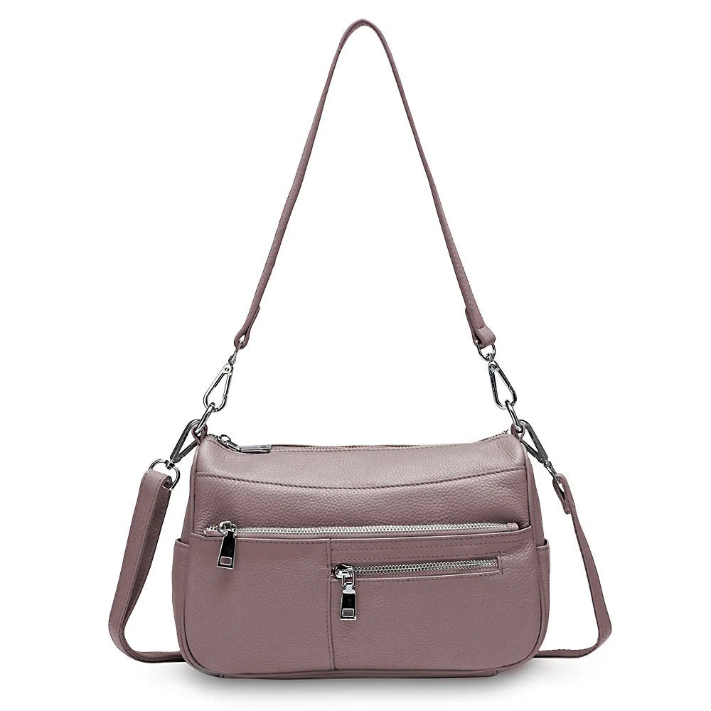 Noble Temperament Women Shoulder Bag 100% Genuine LeatherFashion Crossbody Purse