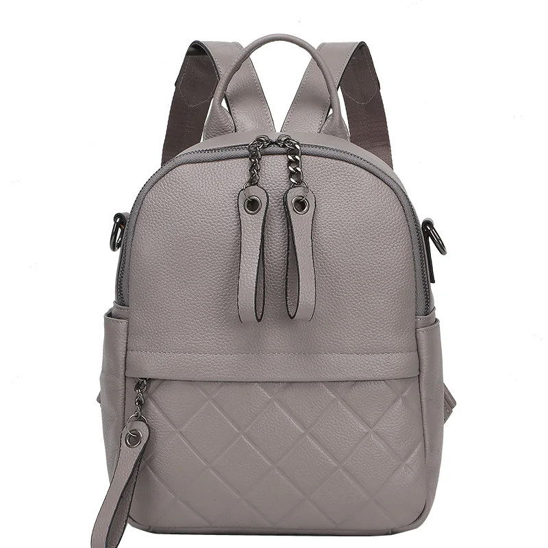 100% Genuine Leather Fashion Women Backpack Knapsack Casual