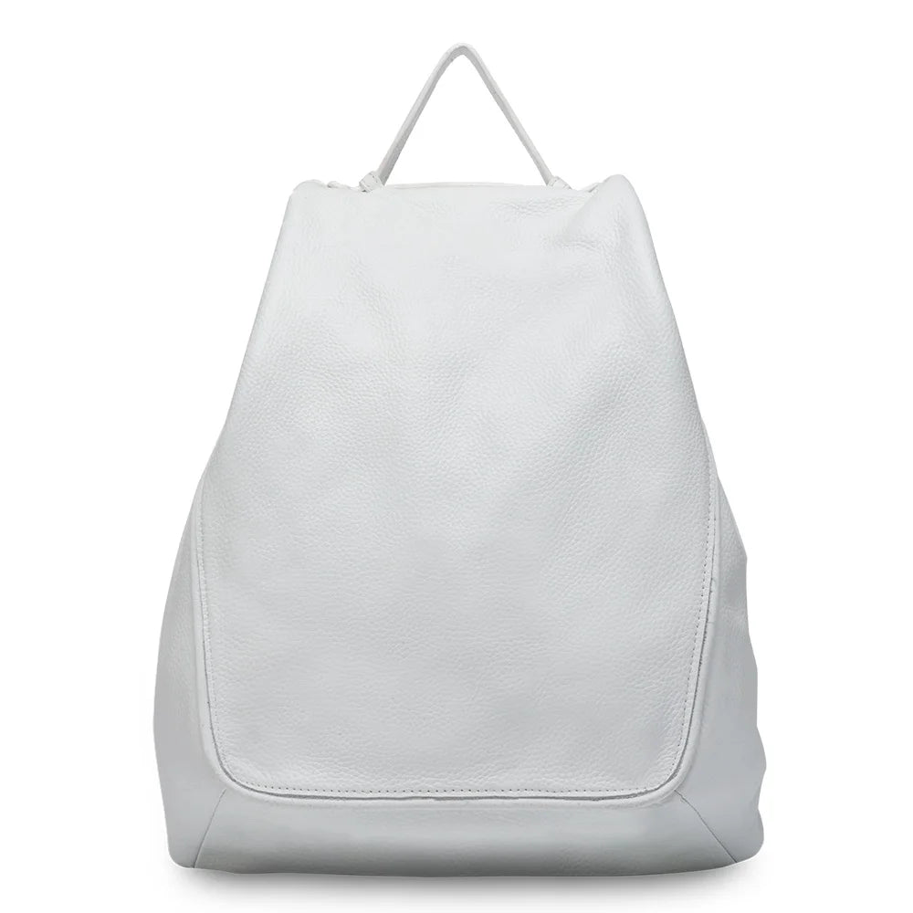 Women Stylish Classic Backpack  Genuine Leather Knapsack Satchel Purse