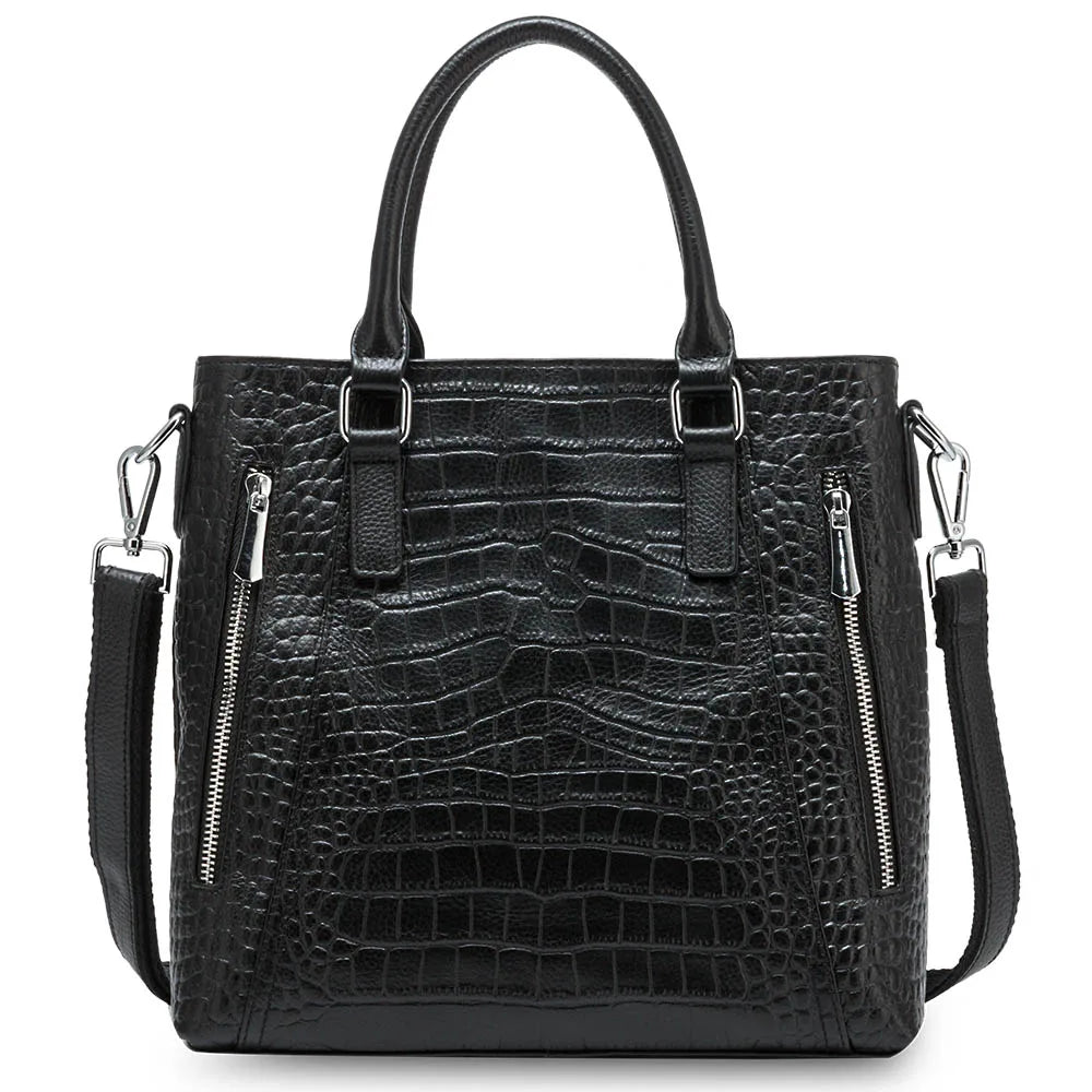Casual Tote Handbag 100% Genuine Leather High Quality Lady Shoulder Bag
