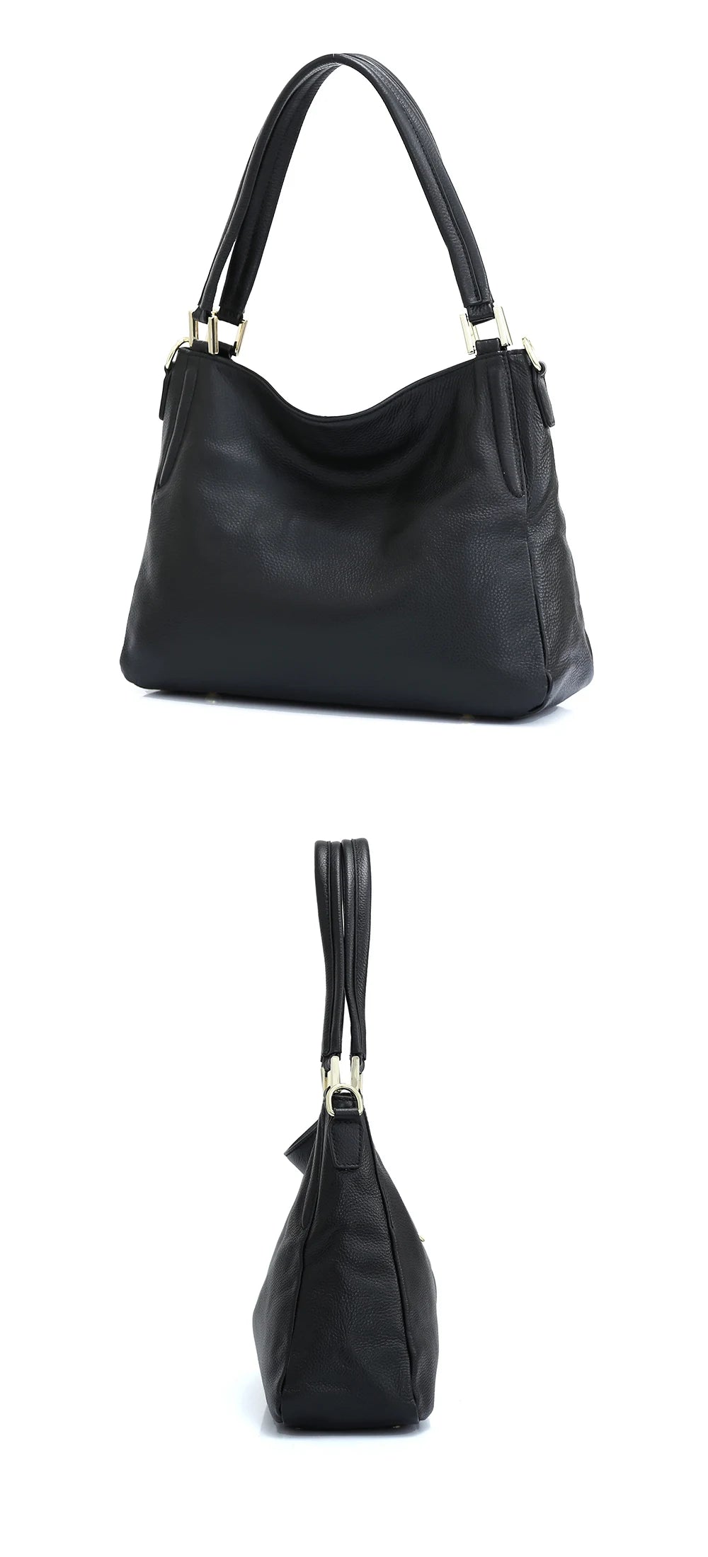 Genuine Leather Handbag Female Classic Simple Casual Tote Bag Retro High Quality