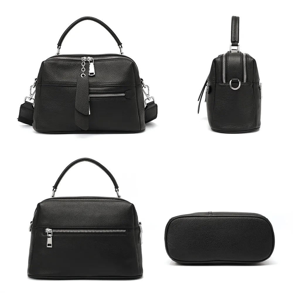Genuine Leather Handbag Female High Quality Box Bag Classic Fashion Vintage