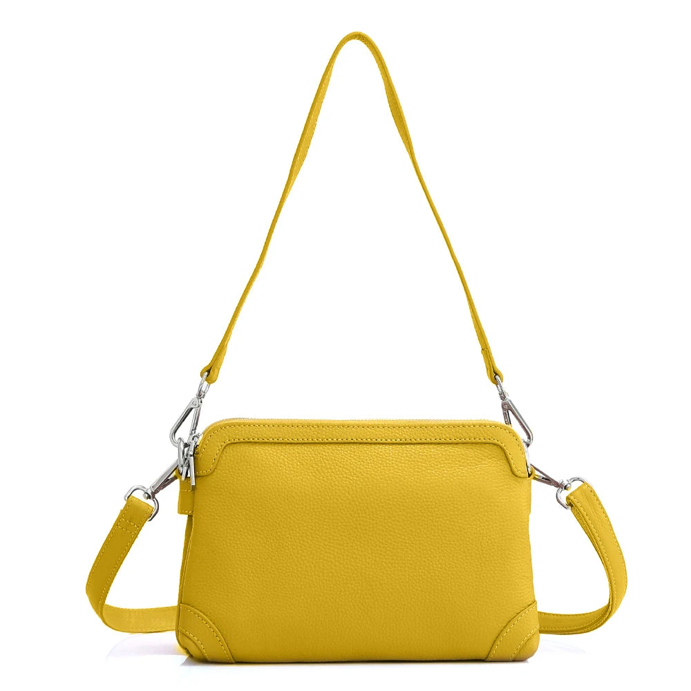 Genuine Leather Winter Women's Shoulder Bag Simple Small Vintage Handbag Commuter