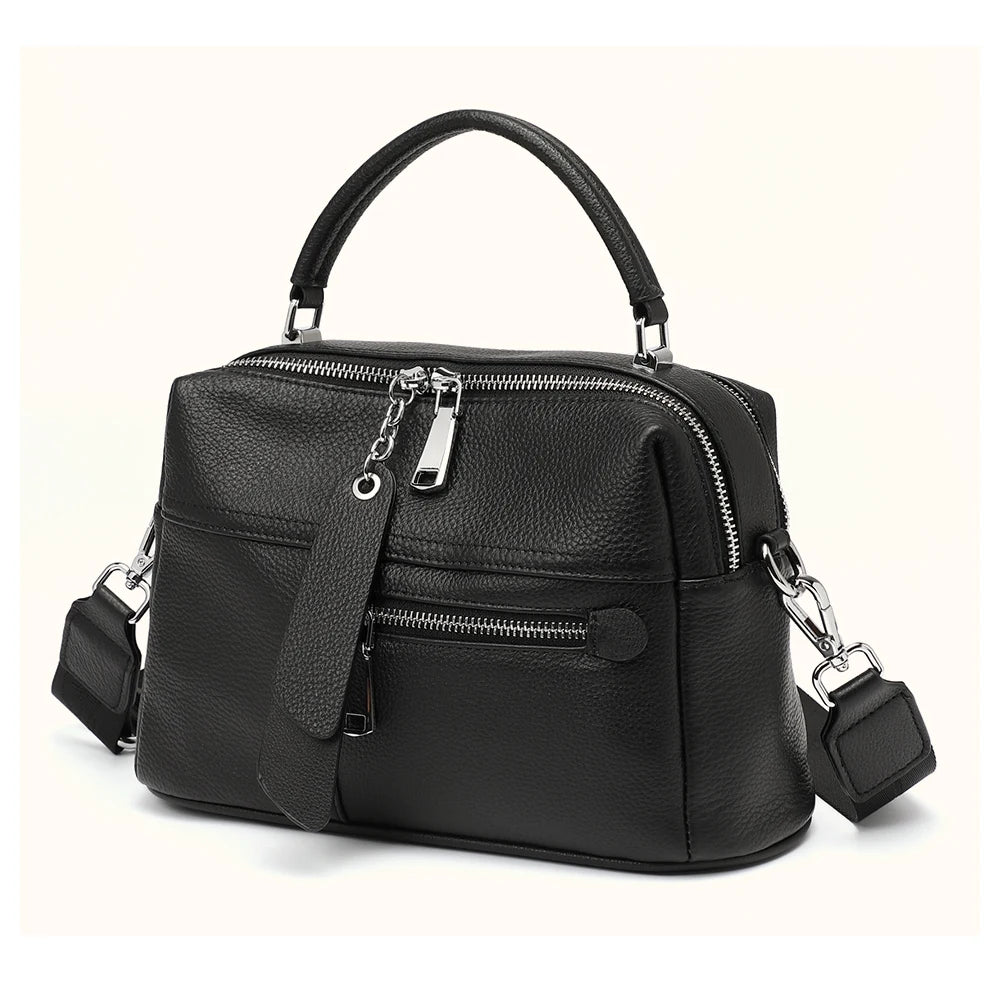 Genuine Leather Handbag Female High Quality Box Bag Classic Fashion Vintage