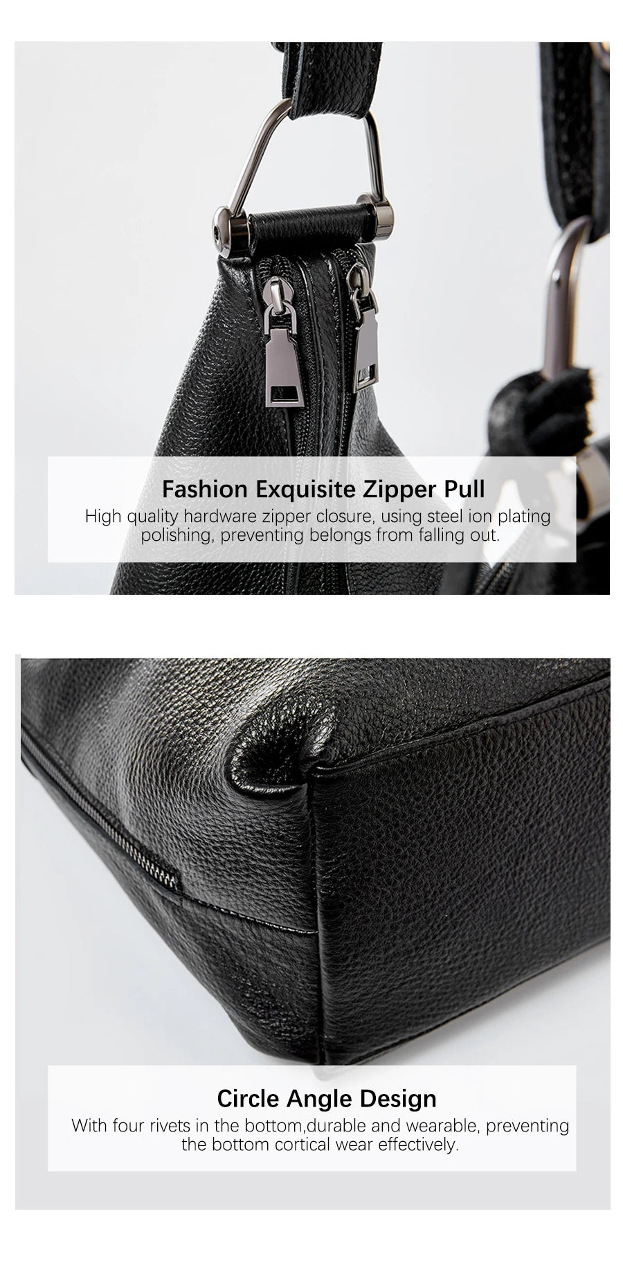 Fashion Women Shoulder Bag 100% Genuine Leather Daily Casual Shopping Hobos Classic