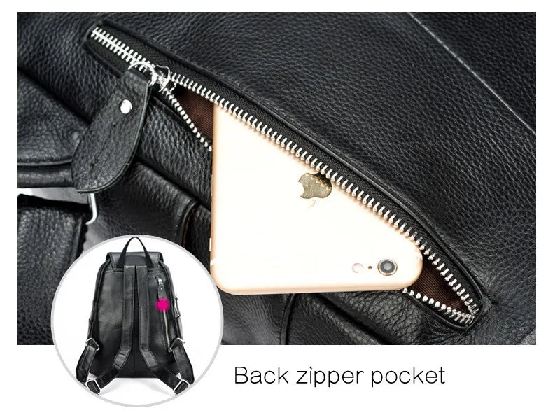 Stylish Genuine Leather Women Backpack