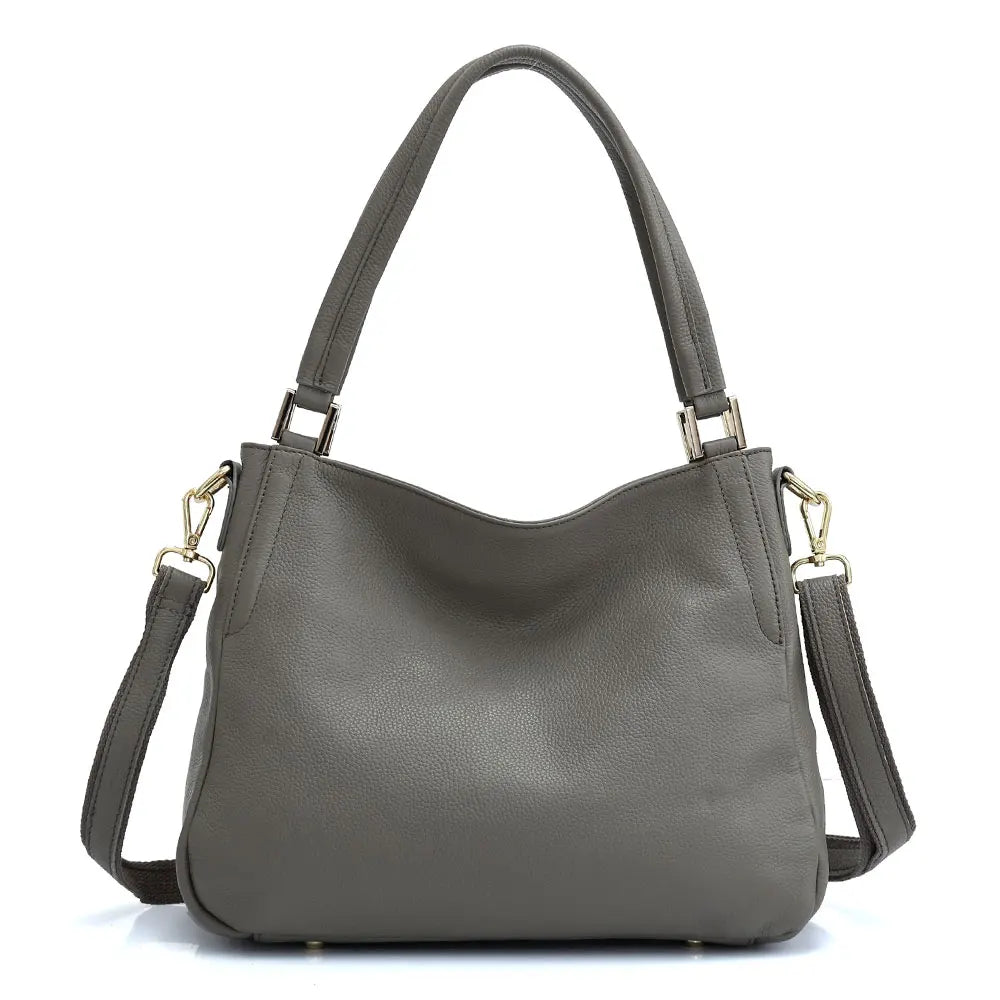 Genuine Leather Handbag Female Classic Simple Casual Tote Bag Retro High Quality