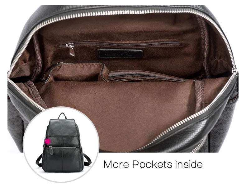 Stylish Genuine Leather Women Backpack