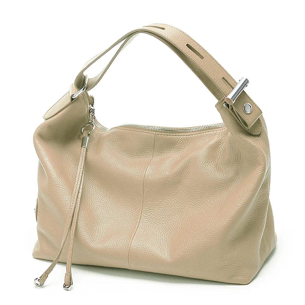 100% Genuine Leather Large Women Top Handle Shoulder Bag Tote Handbag Purse Leather Hobo Bag