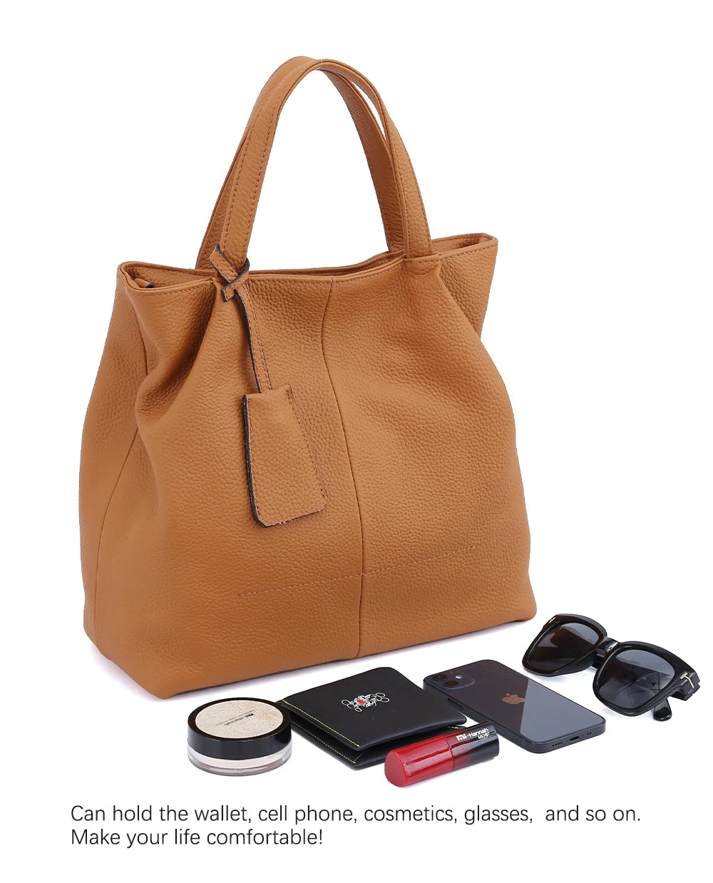 Soft Genuine Leather Handbag Women's Shoulder Bag Fashion Casual Design Shopper Crossbody