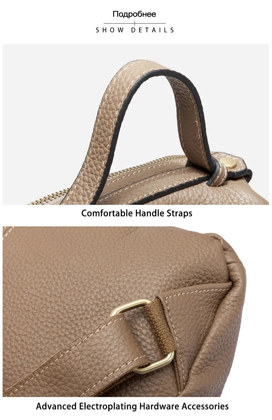 Women Stylish Classic Backpack  Genuine Leather Knapsack Satchel Purse