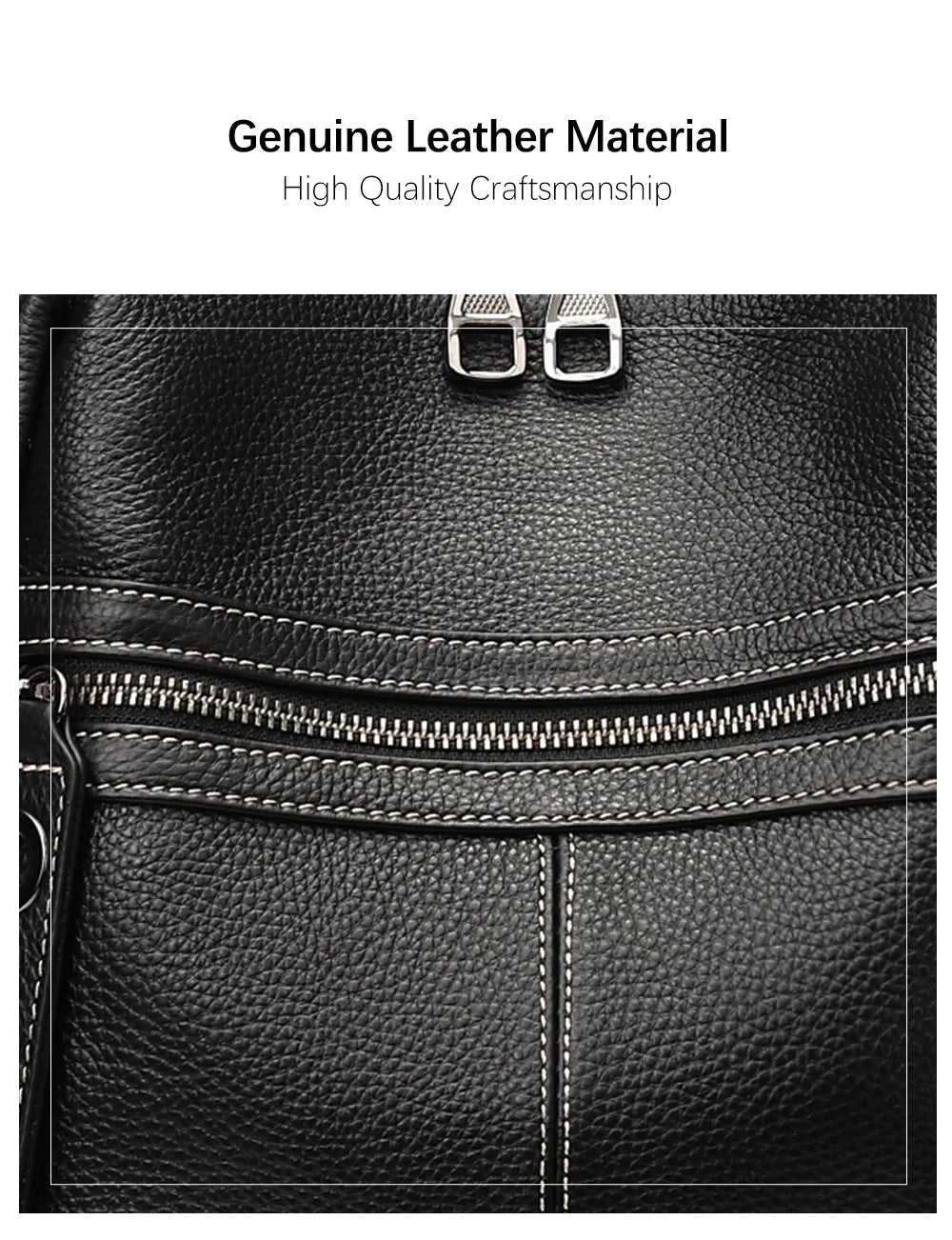 100% Genuine Leather Backpack For Women's High Quality