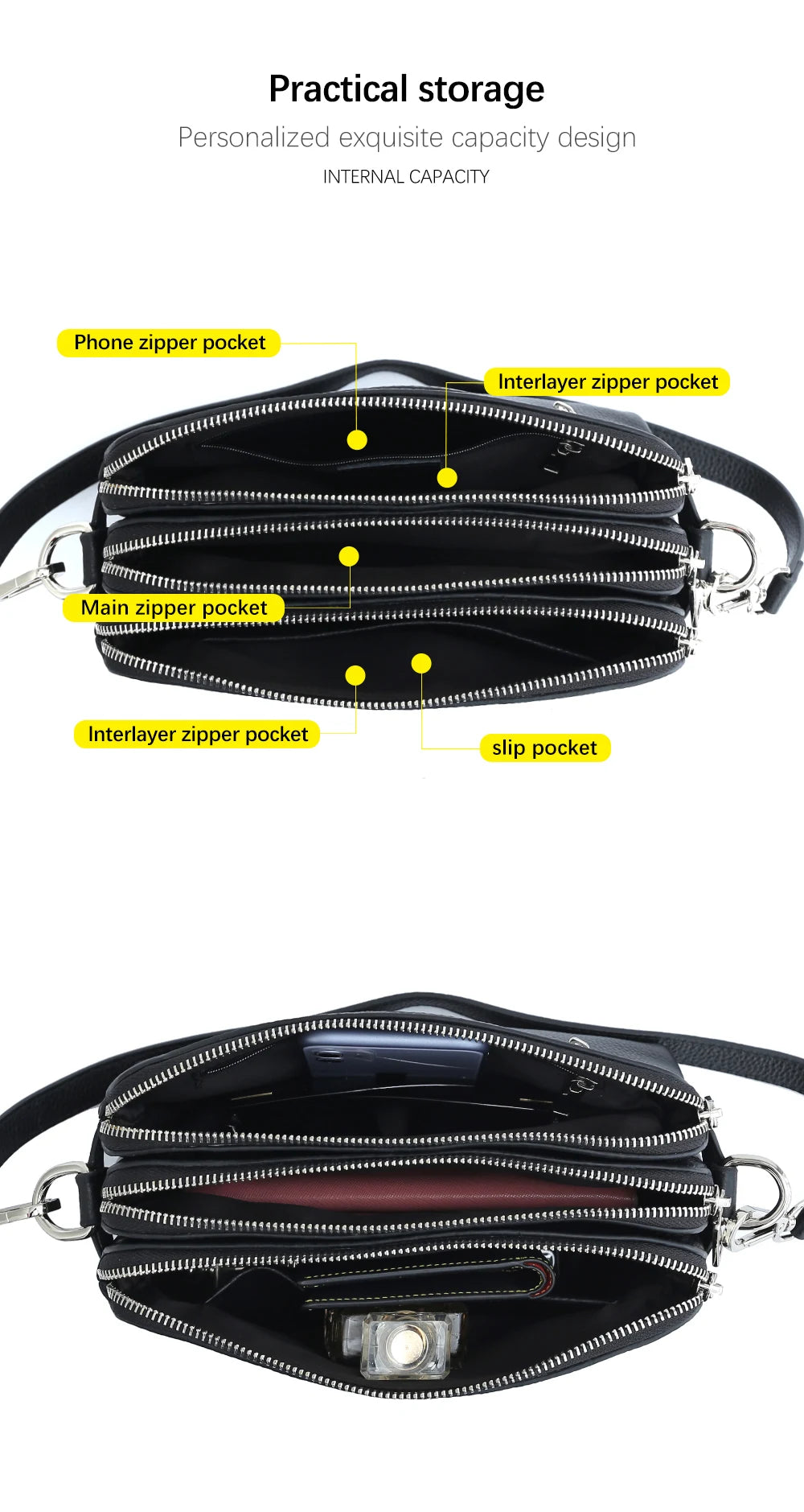 Genuine Leather Winter Women's Shoulder Bag Simple Small Vintage Handbag Commuter