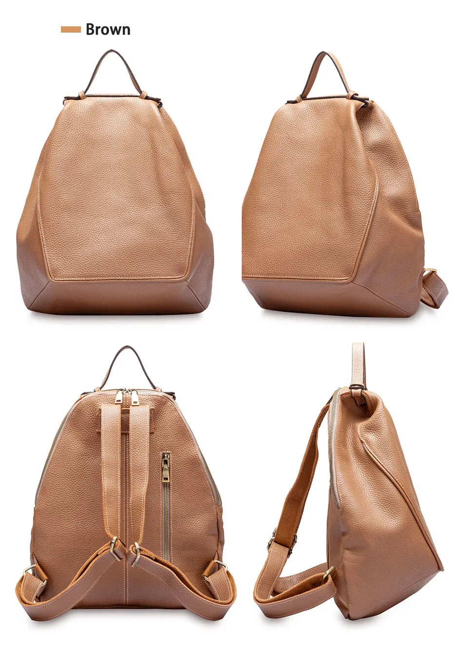 Women Stylish Classic Backpack  Genuine Leather Knapsack Satchel Purse