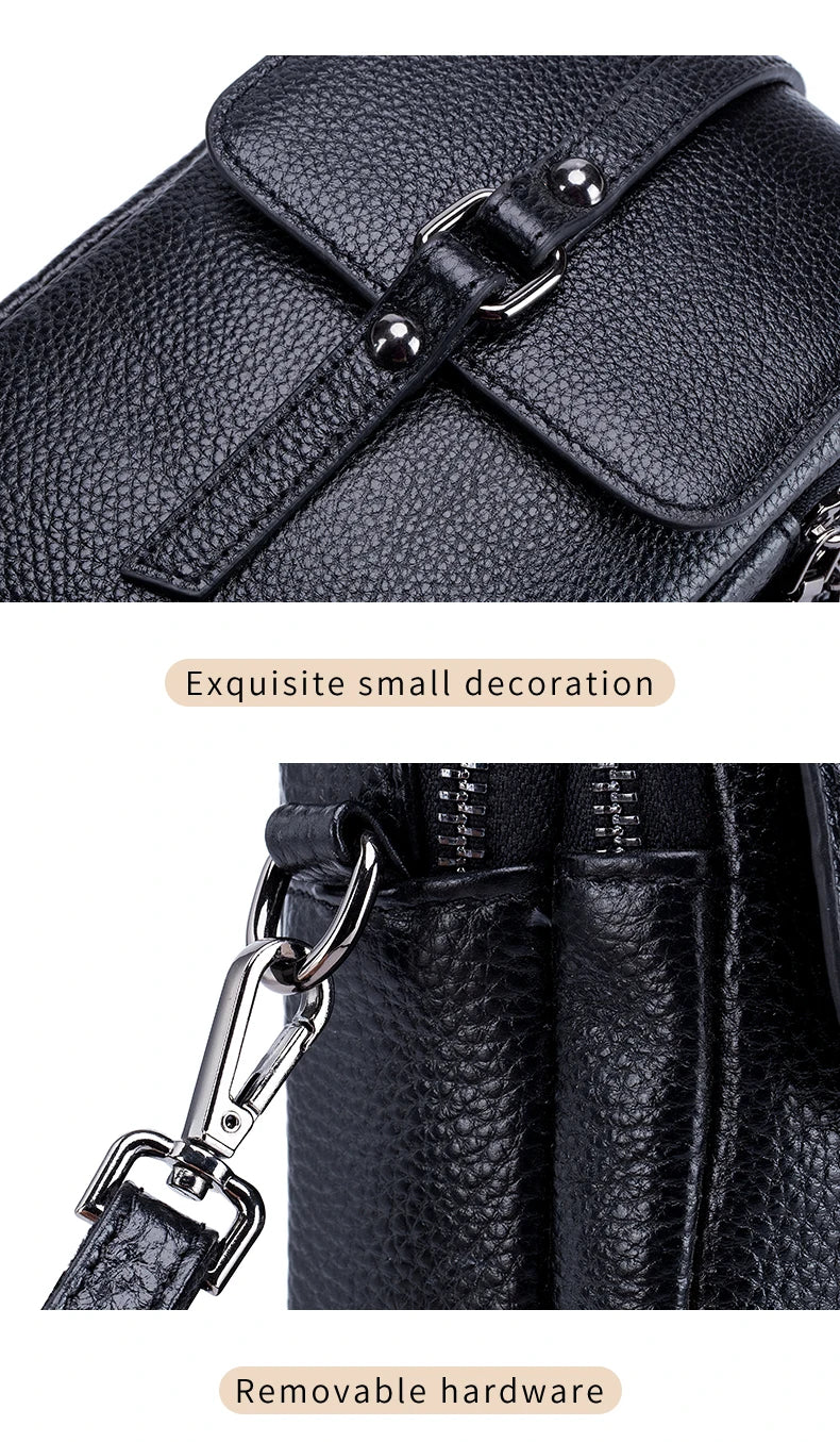 Fashion Classic Handbag Large Capacity Women's Crossbody Bag Soft Cowhide Leather High Quality