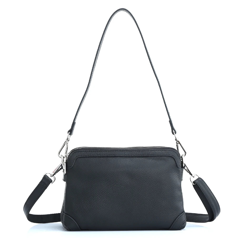 Genuine Leather Winter Women's Shoulder Bag Simple Small Vintage Handbag Commuter