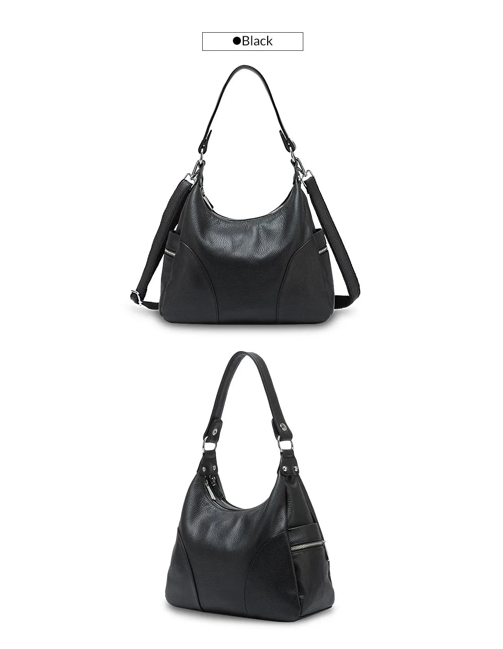 100% Genuine Leather Fashion Women Shoulder Bags High Quality Hobos Elegant Lady