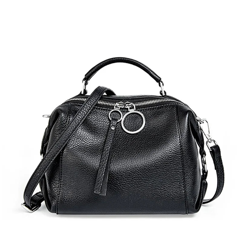 Women's Handbag Genuine Leather Cowhide Cross Body Bags Ladies Shoulder Top Handle Satchel
