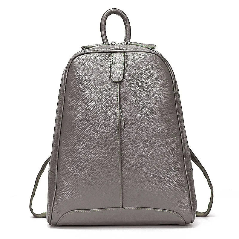 100% Soft Genuine Leather Fashion Women Backpack Casual