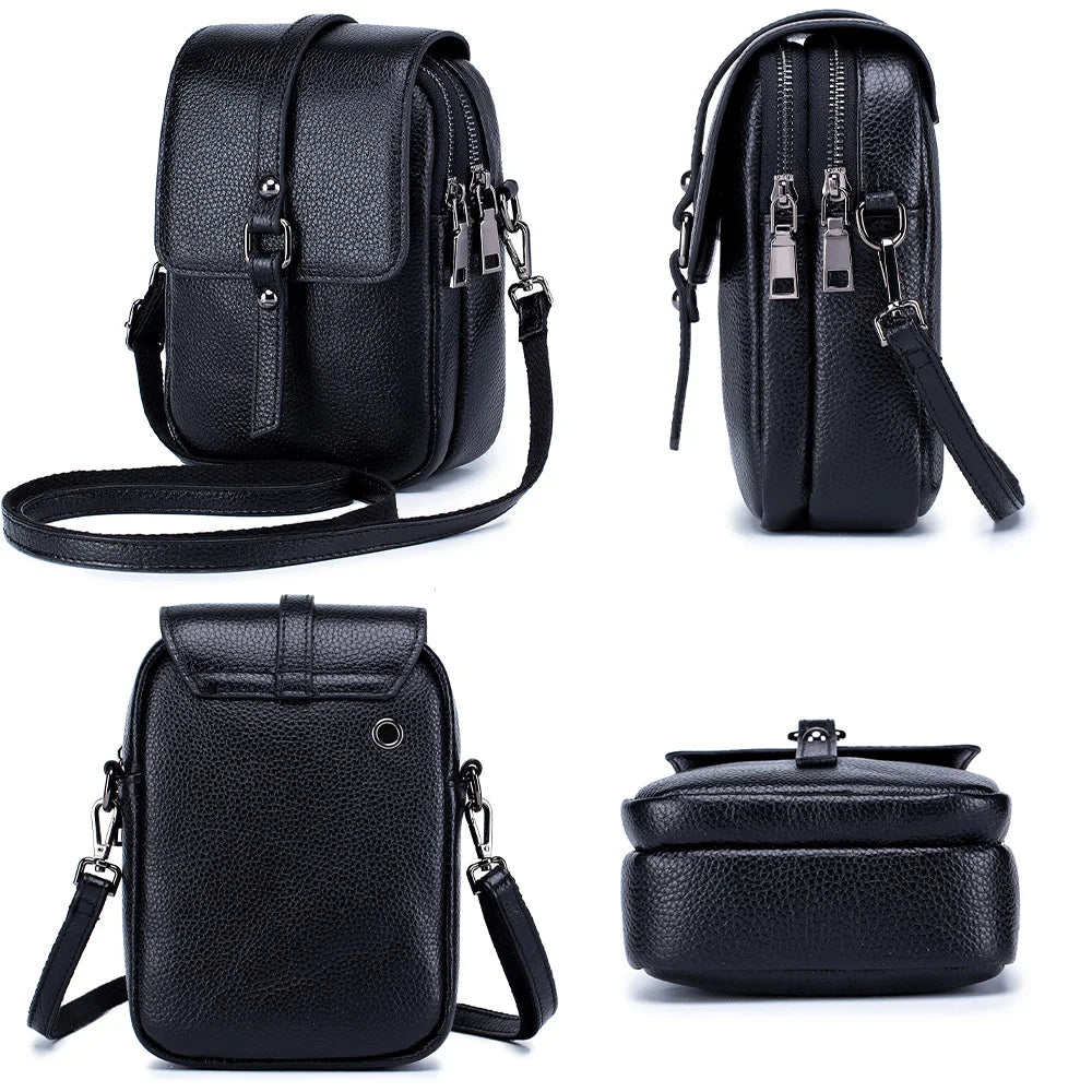 Fashion Classic Handbag Large Capacity Women's Crossbody Bag Soft Cowhide Leather High Quality