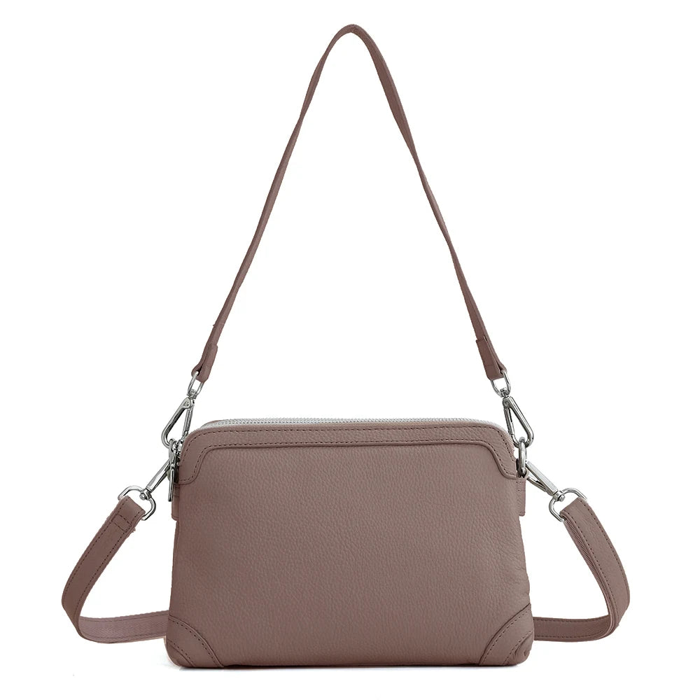 Genuine Leather Winter Women's Shoulder Bag Simple Small Vintage Handbag Commuter
