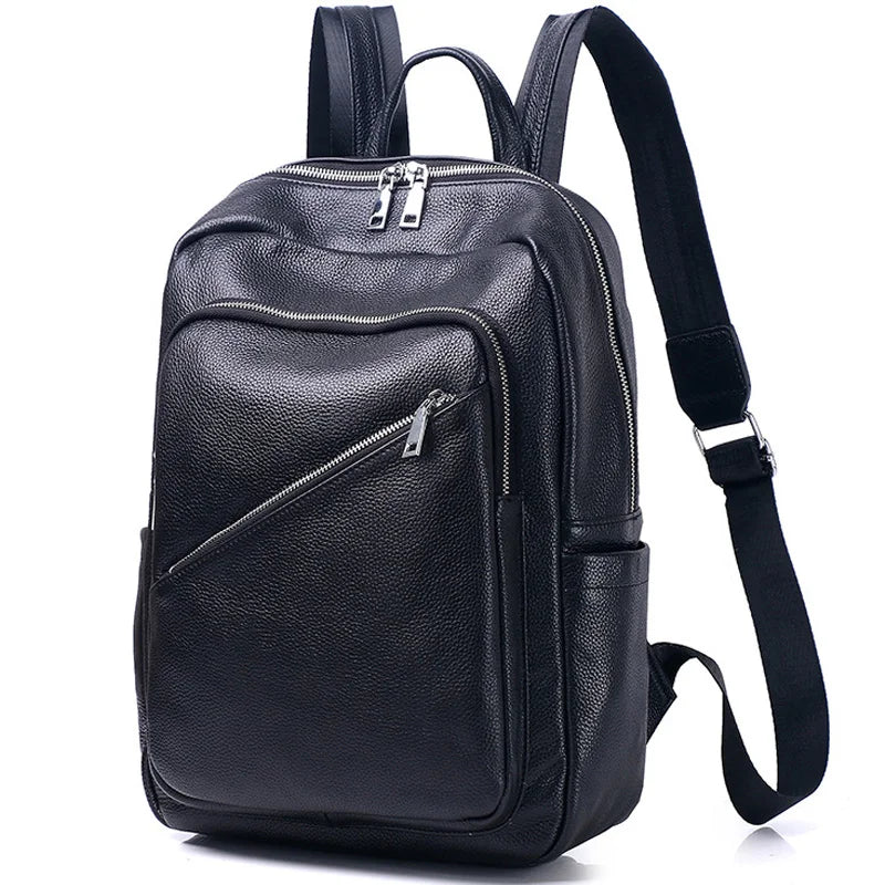 Women's Genuine Leather Backpack Travel  Big Capacity