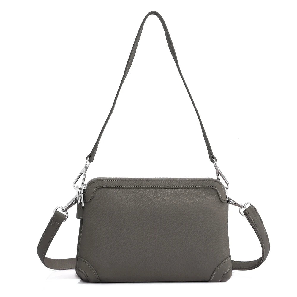 Genuine Leather Winter Women's Shoulder Bag Simple Small Vintage Handbag Commuter