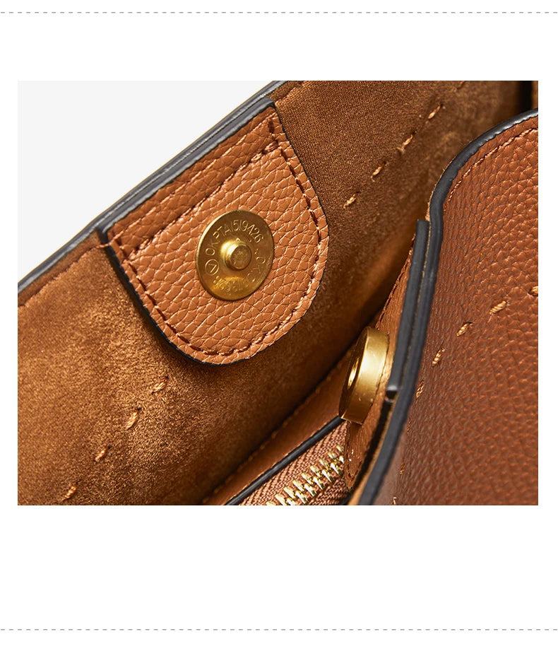 New Genuine Leather Casual Shopper Shoulder Bag Commuter Large Bucket Handbag Simple High Quality