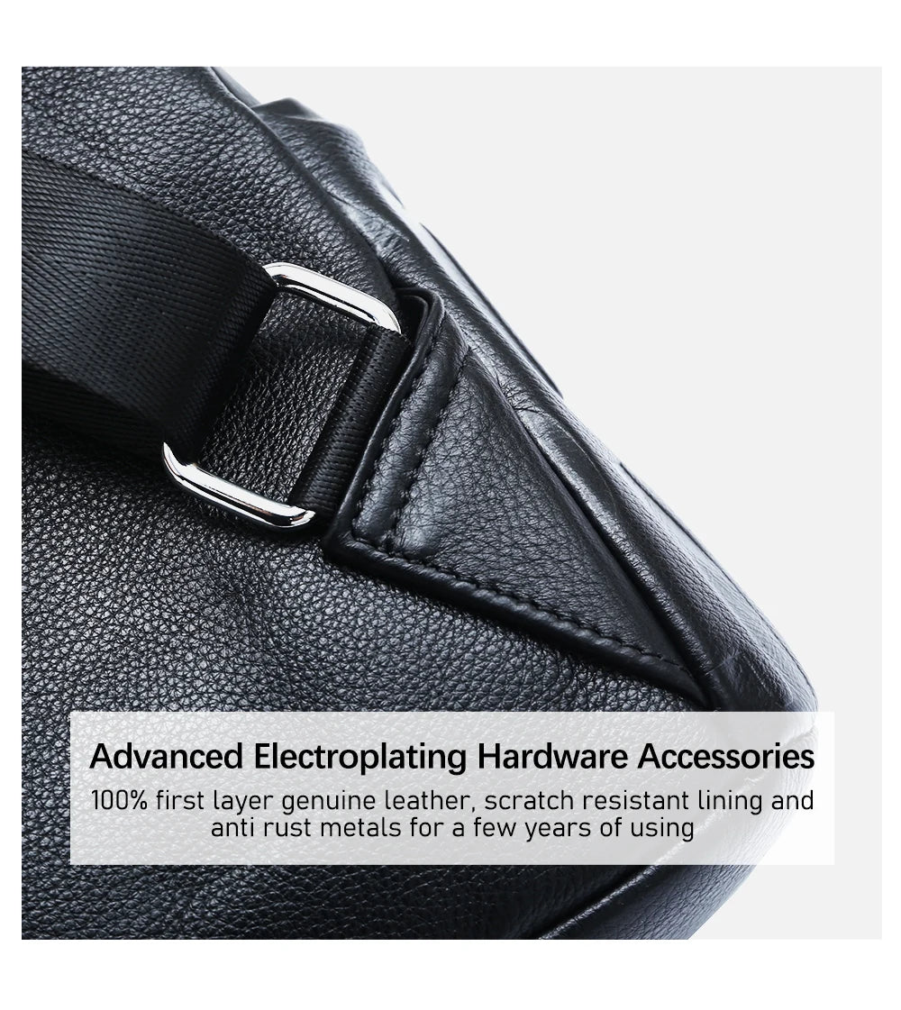 Women's Genuine Leather Backpack Top Quality Silver Hardware Unique Letter Shoulder