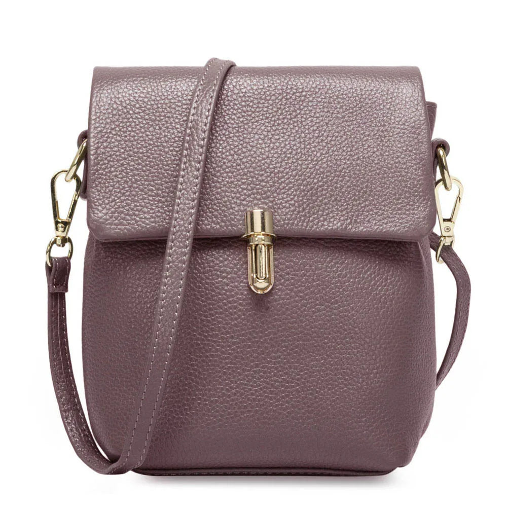 100% Genuine Leather Fashion Women Messenger Bag Practical Phone Purse
