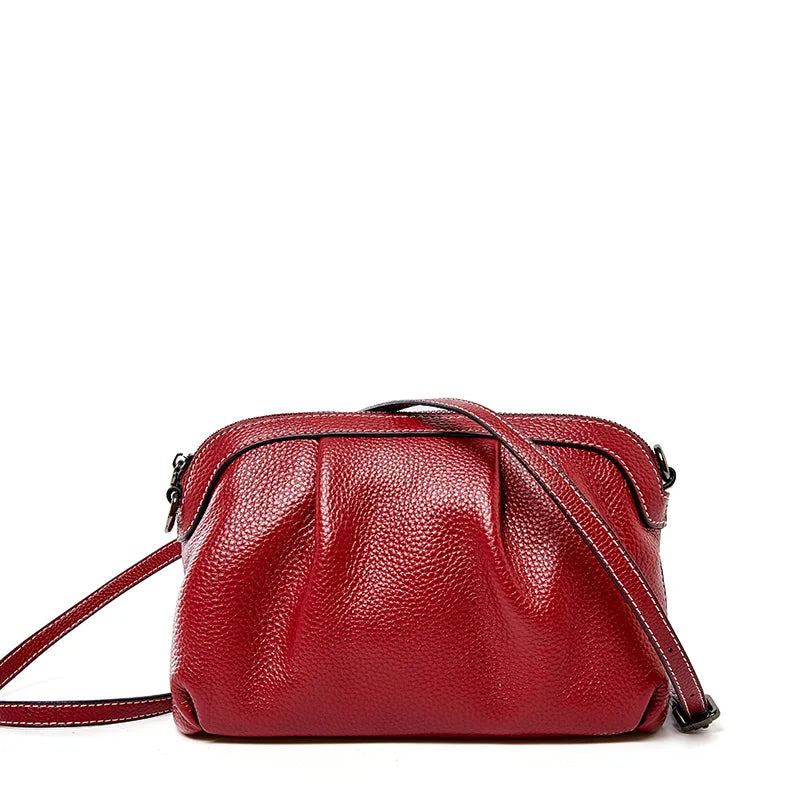 New Model Women Messenger Bag 100% Genuine Leather High Quality Small Hobos